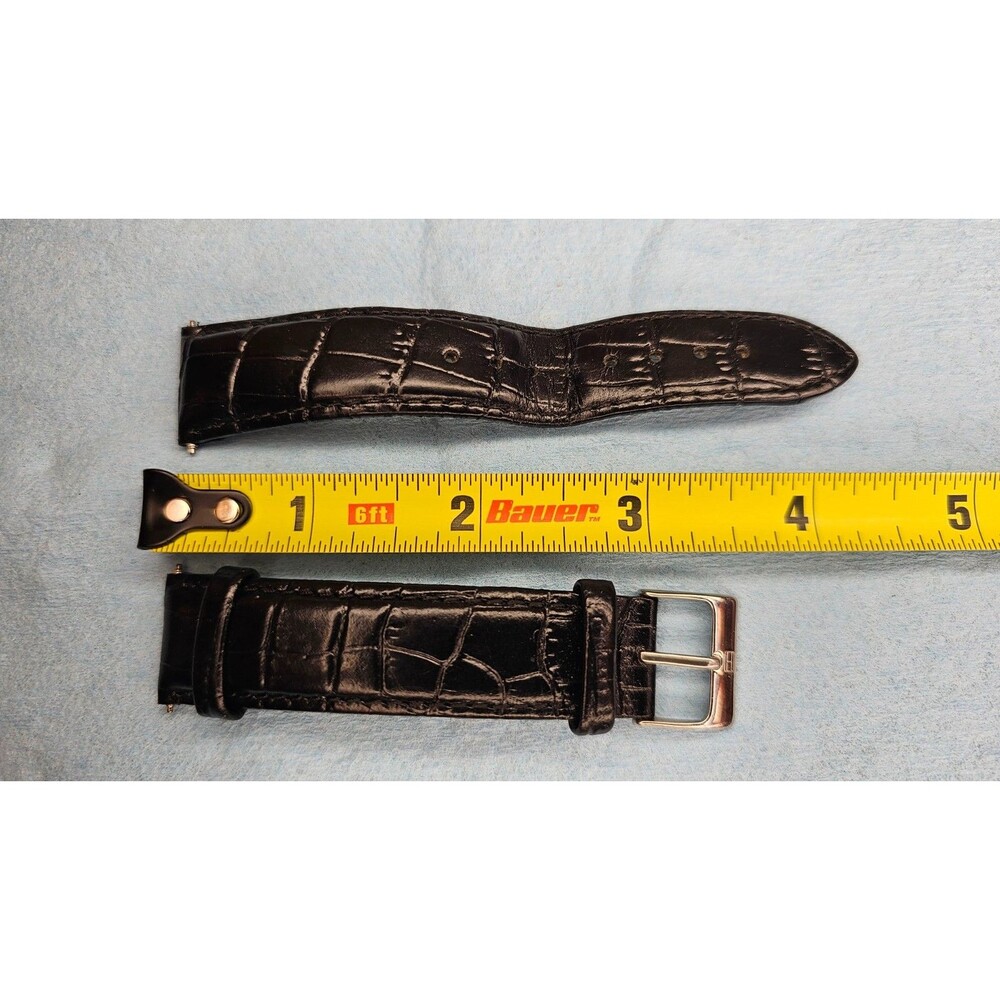 Tommy Hilfiger Leather Watch Band 20mm Brown Alligator Strap Buckle OEM